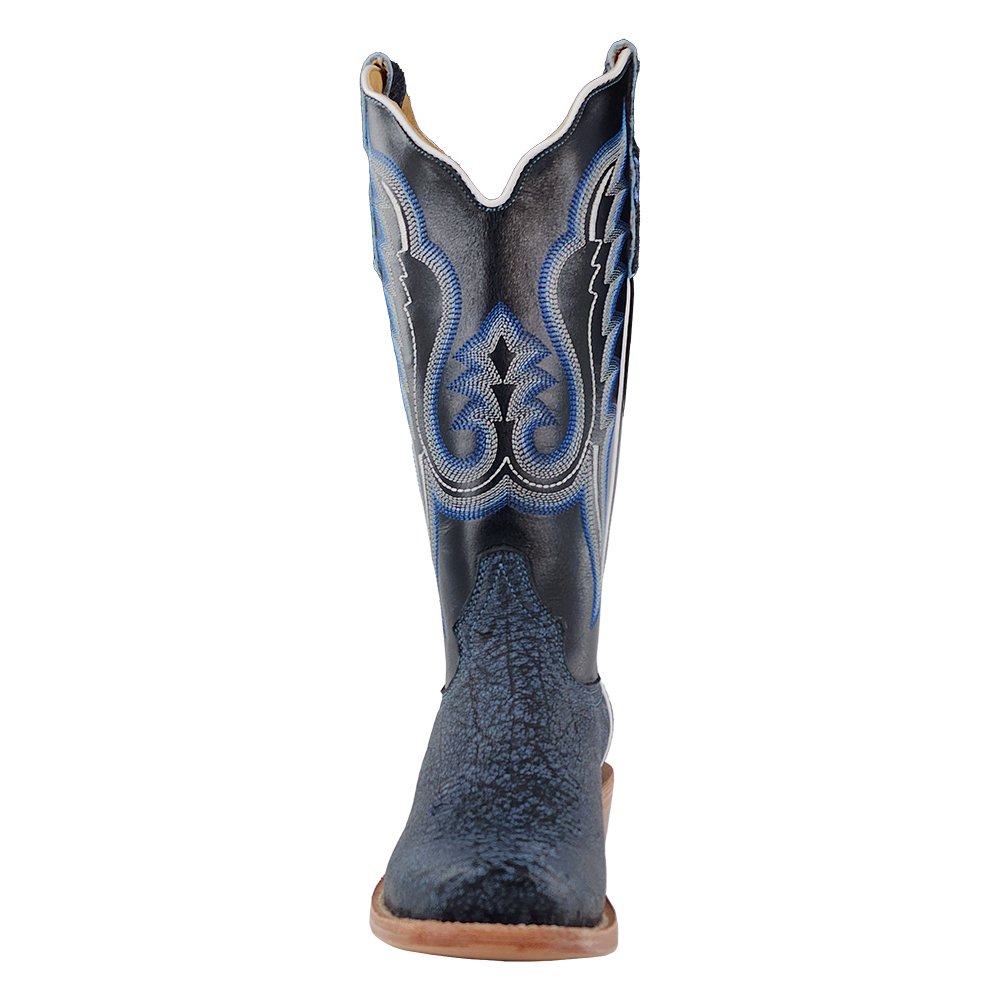 R Watson Women's 13" Midnight Blue Cape Buffalo Cowhide Western Boot - RWL7103 - 1 - 10.5B