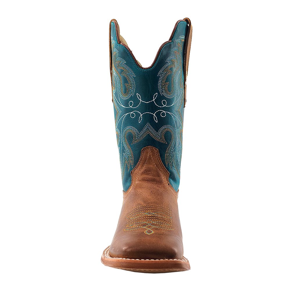 R Watson Women's 11" Azure Honey Wide Square Toe Western Boots - RWL8305 - 2 - 5B