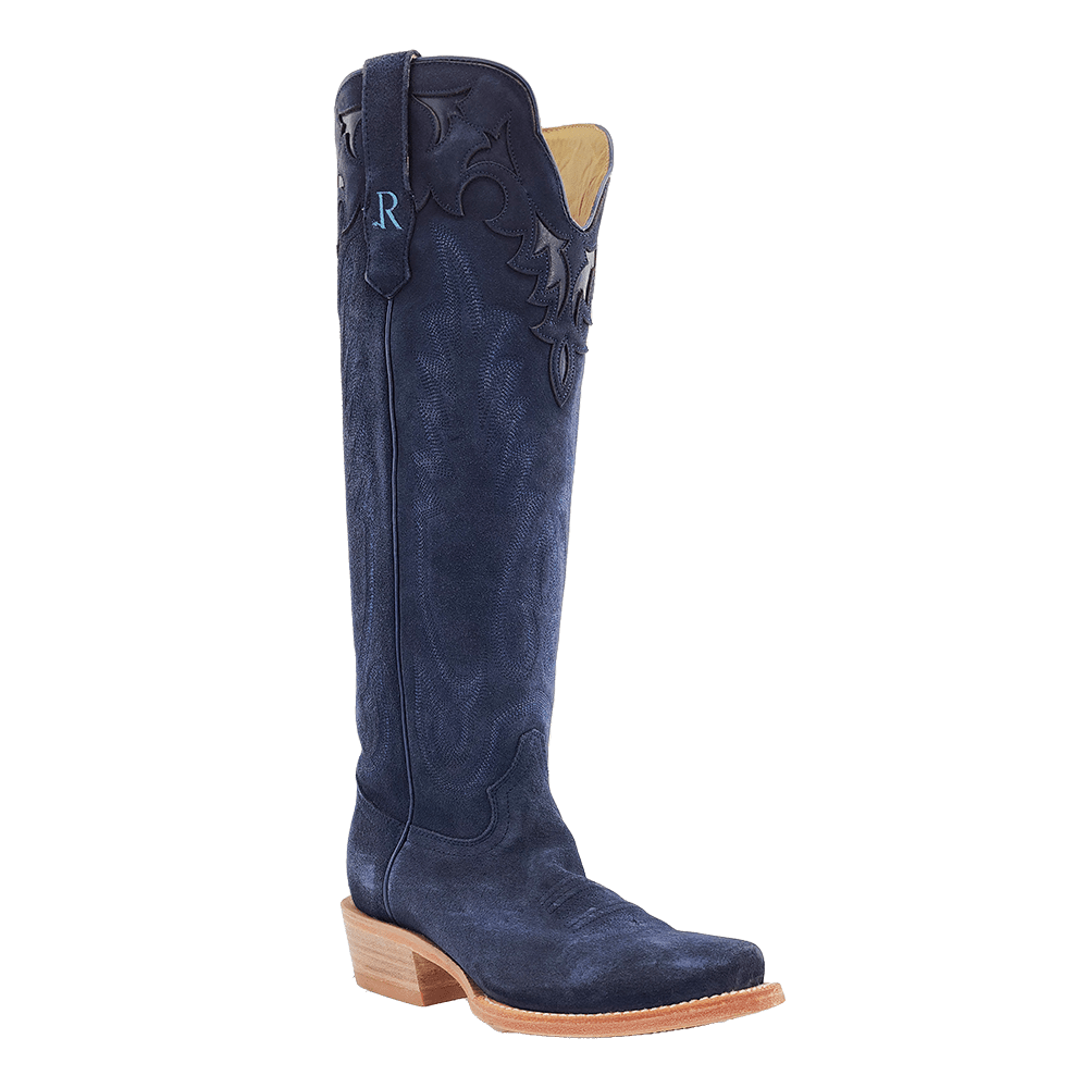 R Watson Women s 17 Midnight Blue Suede Midnight Blue Suede Western Boot Boots Etc