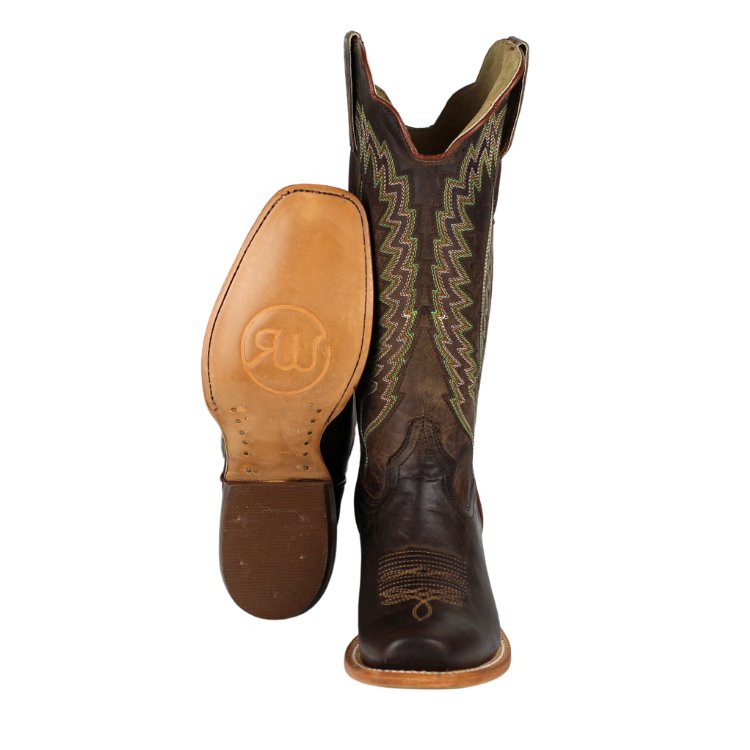 R. Watson Women's 13" Mad Brown Cowhide and Goat Western Boot - WRL0001 - 1 - 5B