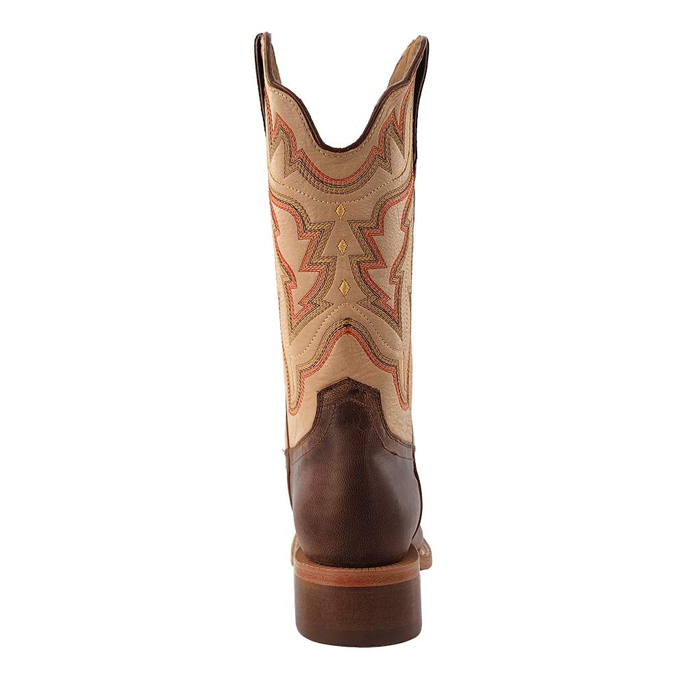 R. Watson Women's 11" Mad Brown Goat & Ivory Wide Square Toe Western Boot - WRL0006 - 2 - 5B