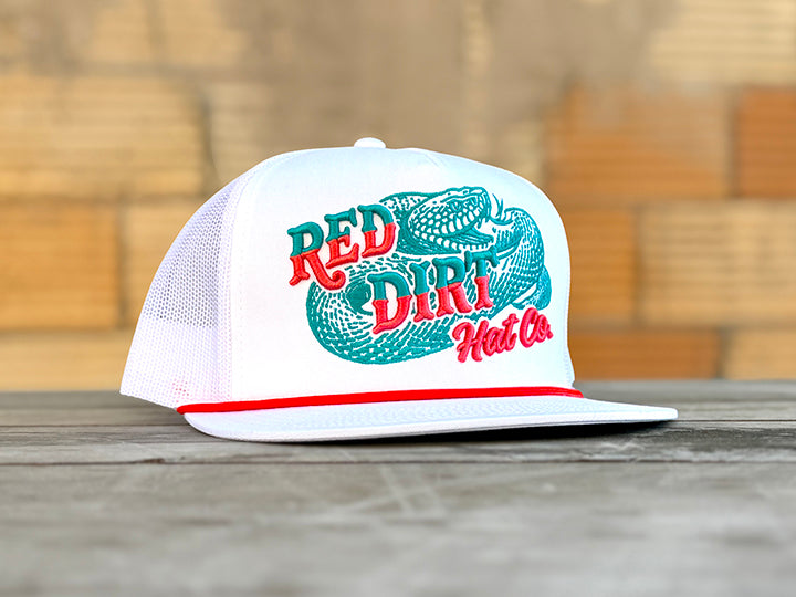 Red Dirt Hat Co. Sneak Attack - White/White Coral Rope 5 Panel