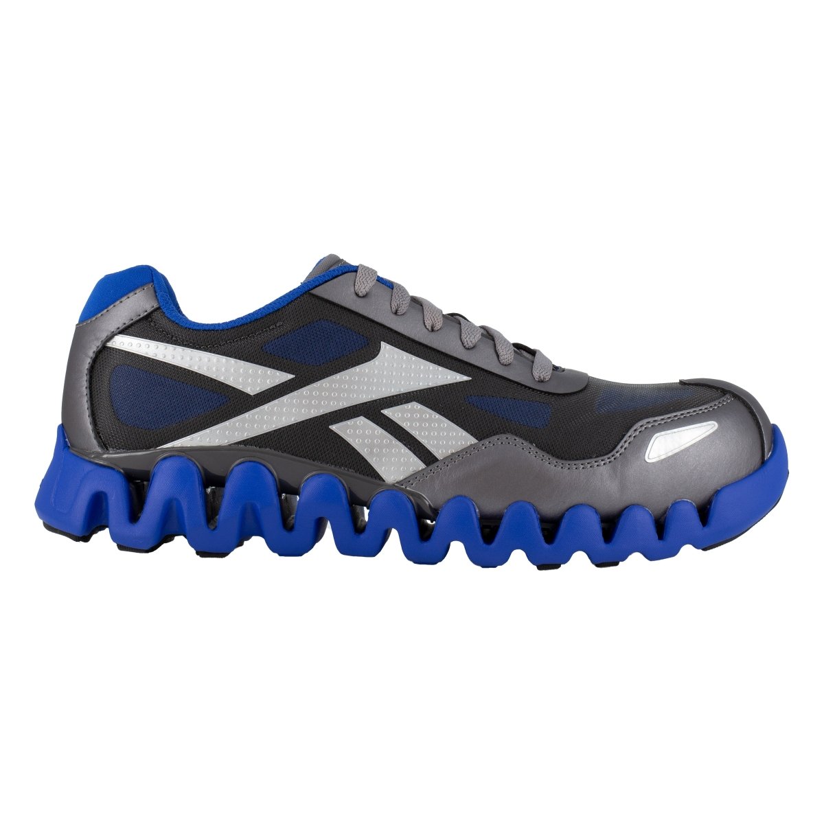 Reebok Men's Blue and Grey Zig Pulse Athletic Lace Up Composite Toe Work Shoe - RB3018 - 4M