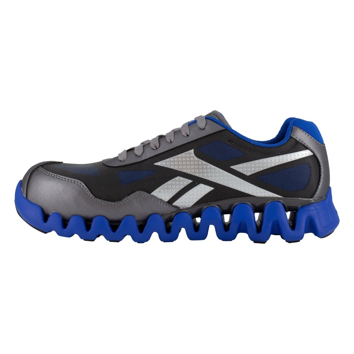 Reebok Men's Blue and Grey Zig Pulse Athletic Lace Up Composite Toe Work Shoe - RB3018 - 4M