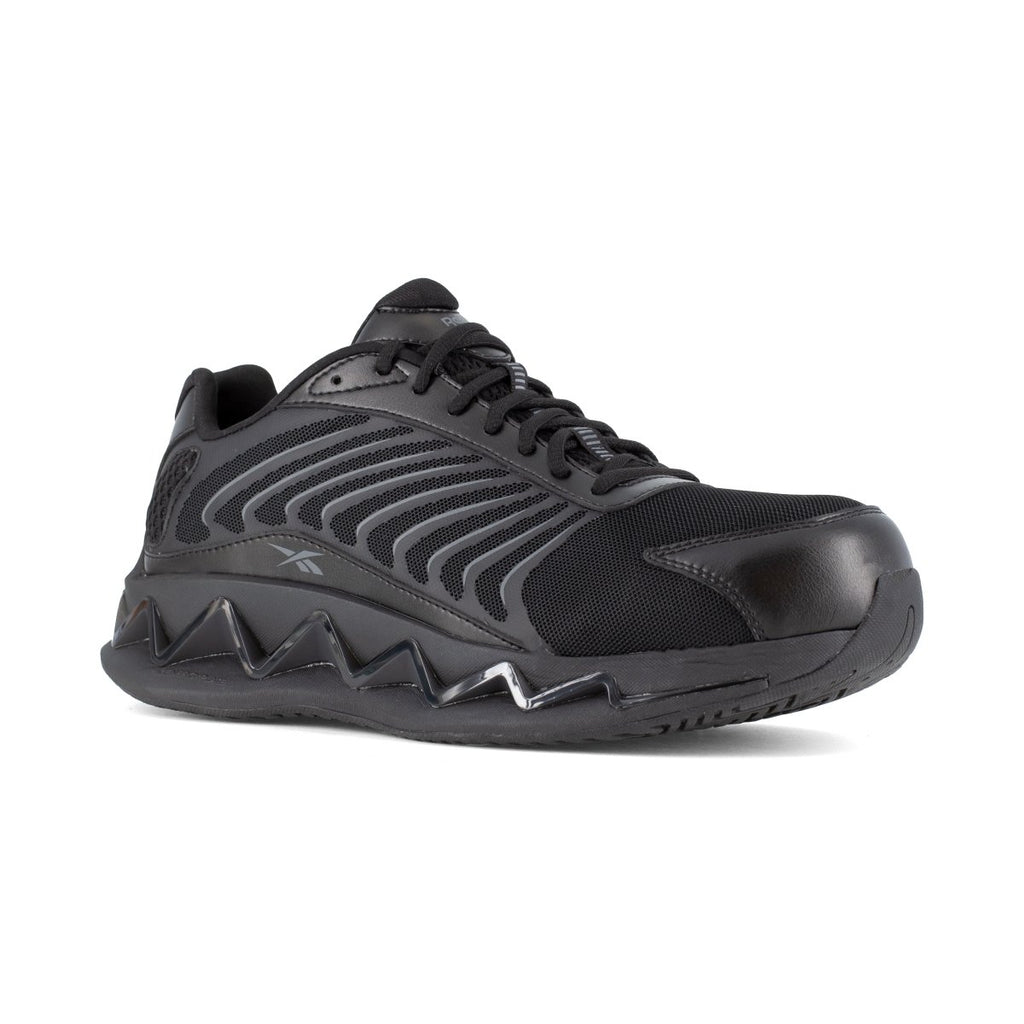 Reebok Men's Black Low Cut Zig Elusion Heritage Composite Toe Work Shoe ...