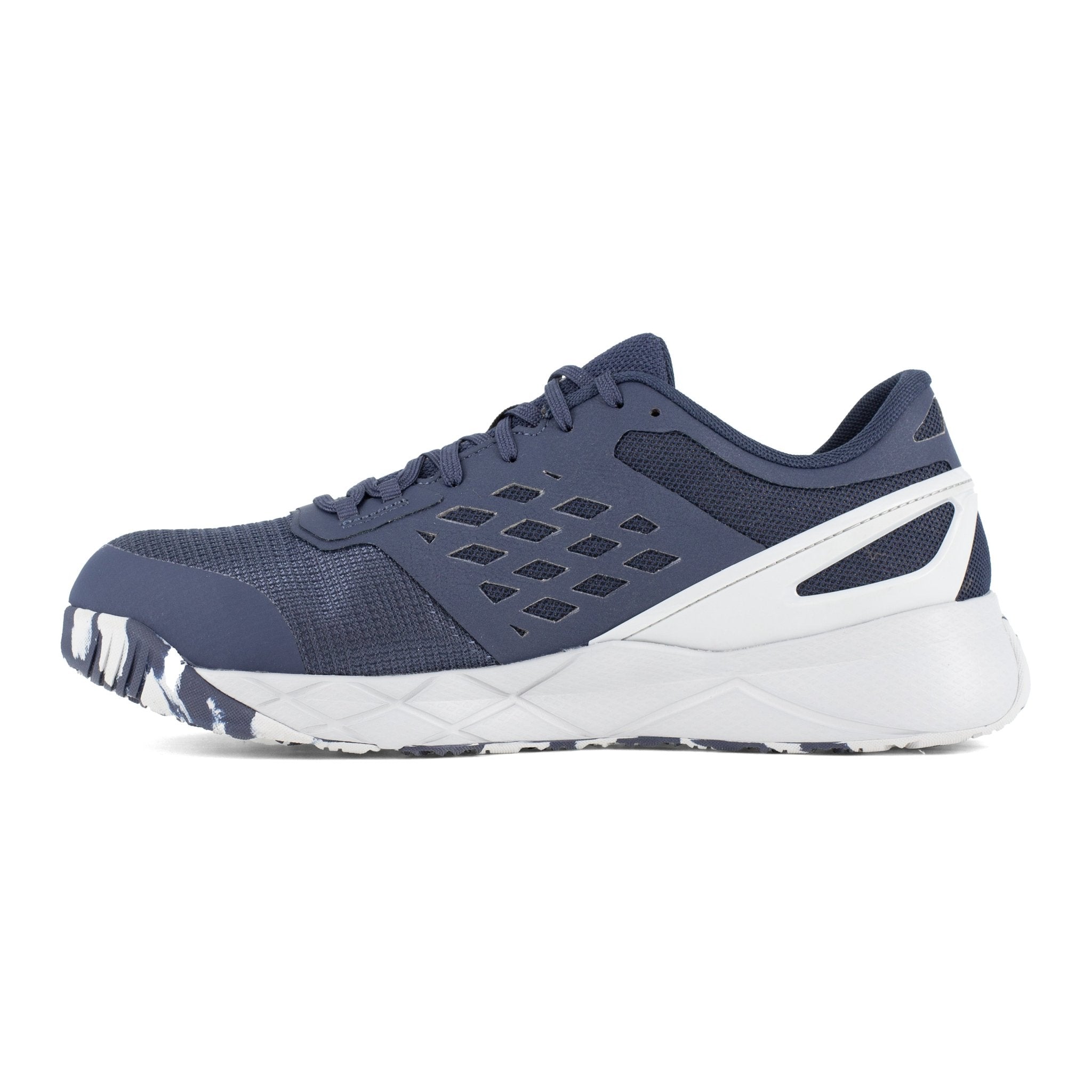 Reebok Men's Navy and Light Grey Nanoflex TR Lace Up Work Shoe - RB3318 - 7M