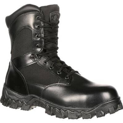 Rocky Men's 8" Waterproof Alpha Force Zipper Public Service Boot - FQ0002173 - 5M