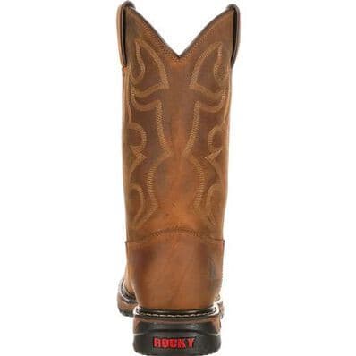 Rocky Men's 11" Waterproof Original Ride Branson Round Steel Toe Western Work Boot - FQ0002809 - 7M