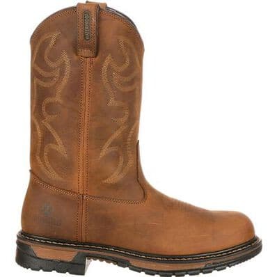 Rocky Men's 11" Waterproof Original Ride Branson Round Steel Toe Western Work Boot - FQ0002809 - 7M