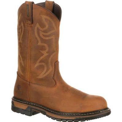 Rocky Men's 11" Waterproof Original Ride Branson Round Steel Toe Western Work Boot - FQ0002809 - 7M