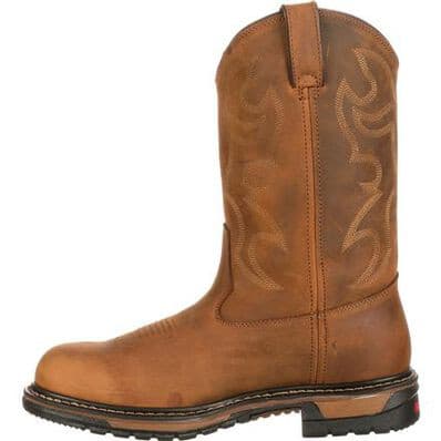 Rocky Men's 11" Waterproof Original Ride Branson Round Steel Toe Western Work Boot - FQ0002809 - 7M