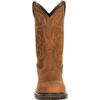 Rocky Men's 11" Waterproof Original Ride Branson Round Steel Toe Western Work Boot - FQ0002809 - 7M