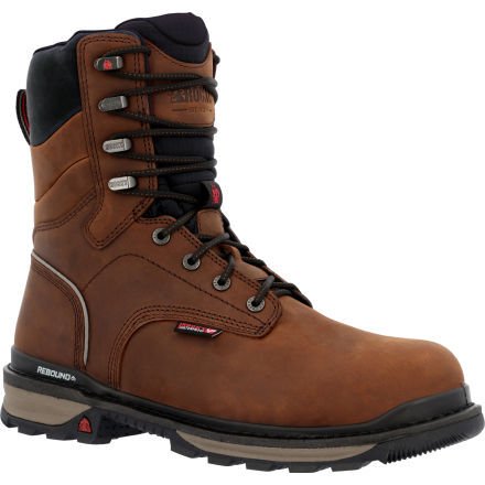 Rocky Men's 6" Waterproof Rams Horn Round Composite Toe Work Boot - RKK0394 - 7M