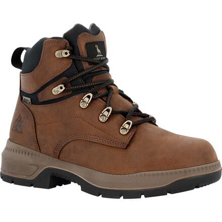 Rocky Men's Worksmart 6" Brown Lace - Up Waterproof Work Boot - RKK0457 - 7M