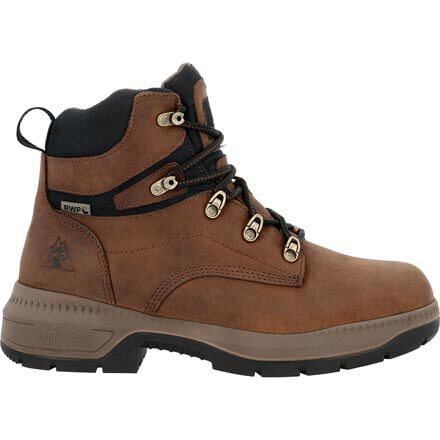 Rocky Men's Worksmart 6" Brown Lace - Up Waterproof Work Boot - RKK0457 - 7M