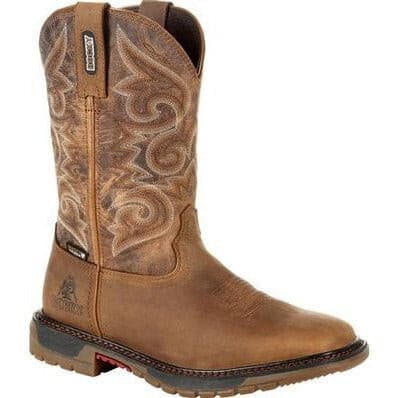 Rocky Original 10" Ride Flex Women's Waterproof Square Toe Western Boot - RKW0298 - 6M - CL