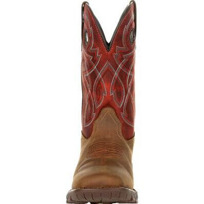 Rocky Men's 11" Brown and Red Legacy 32 Waterproof Square Toe Western Boot - RKW0316 - 8M