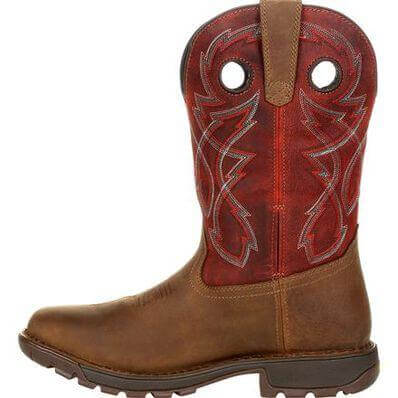 Rocky Men's 11" Brown and Red Legacy 32 Waterproof Square Toe Western Boot - RKW0316 - 8M