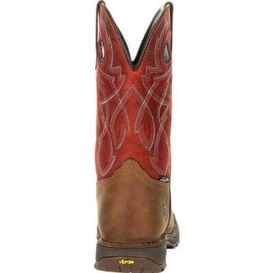 Rocky Men's 11" Brown and Red Legacy 32 Waterproof Square Toe Western Boot - RKW0316 - 8M