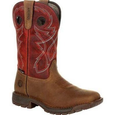 Rocky Men's 11" Brown and Red Legacy 32 Waterproof Square Toe Western Boot - RKW0316 - 8M