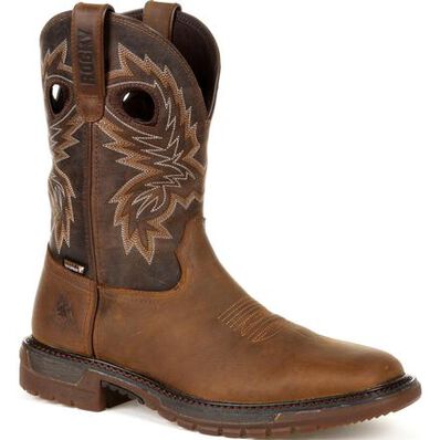 Rocky Men's 11" Original Ride FLX Waterproof Square Toe Western Work Boot - RKW0336 - 8M