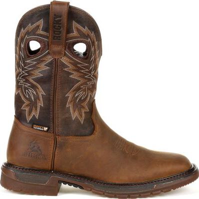 Rocky Men's 11" Original Ride FLX Waterproof Square Toe Western Work Boot - RKW0336 - 8M