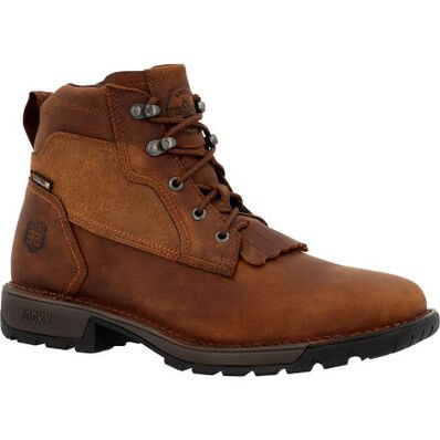 Rocky Men's 6" Legacy 32 Waterproof Square Toe Western Lacer Work Boot - RKW0382 - 7M