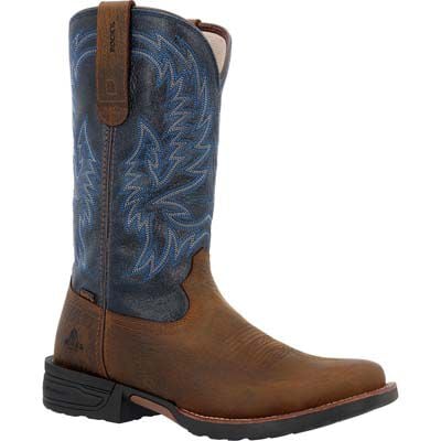 Rocky Men's 12" Square Toe Bronco Waterproof Western Boot - RKW0453 - 7M