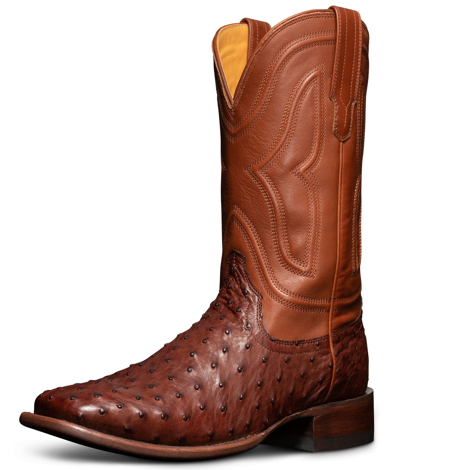 Tecovas Men's The Emmitt Mahogany Ostrich Boot - M10032MAH - 7EE