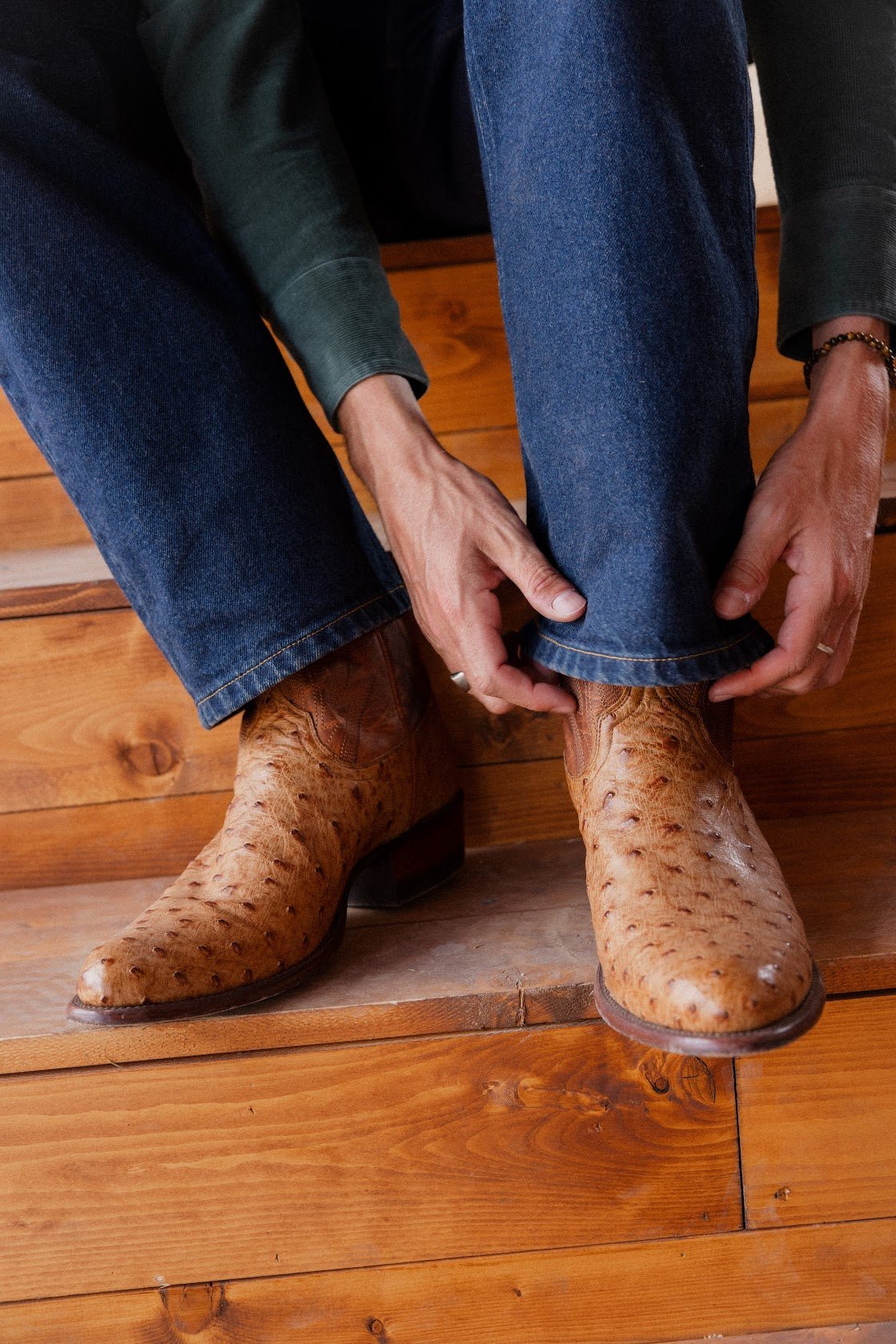 Tecovas Men's The Wyatt II Cedar Ostrich Boot - M10077CED - 7EE