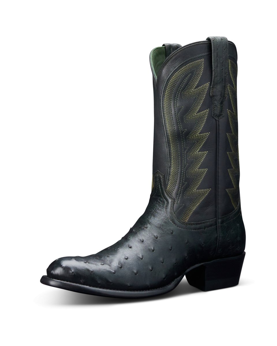 Tecovas Men's The Wyatt Forest & Black Ostrich Boots - M10077FBL - 7D