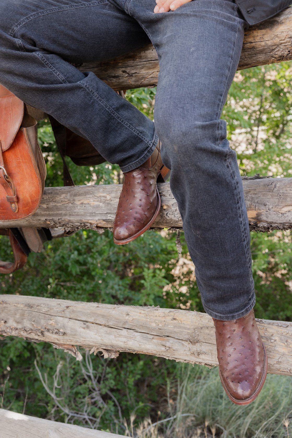 Tecovas Men's The Wyatt II Mahogany Ostrich Boot - M10077MAH - 7EE