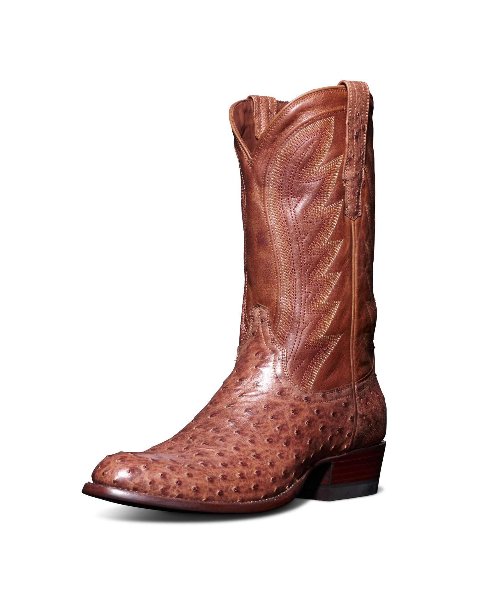 Tecovas Men's The Wyatt II Russet Ostrich Boot - M10077RSS - 7EE