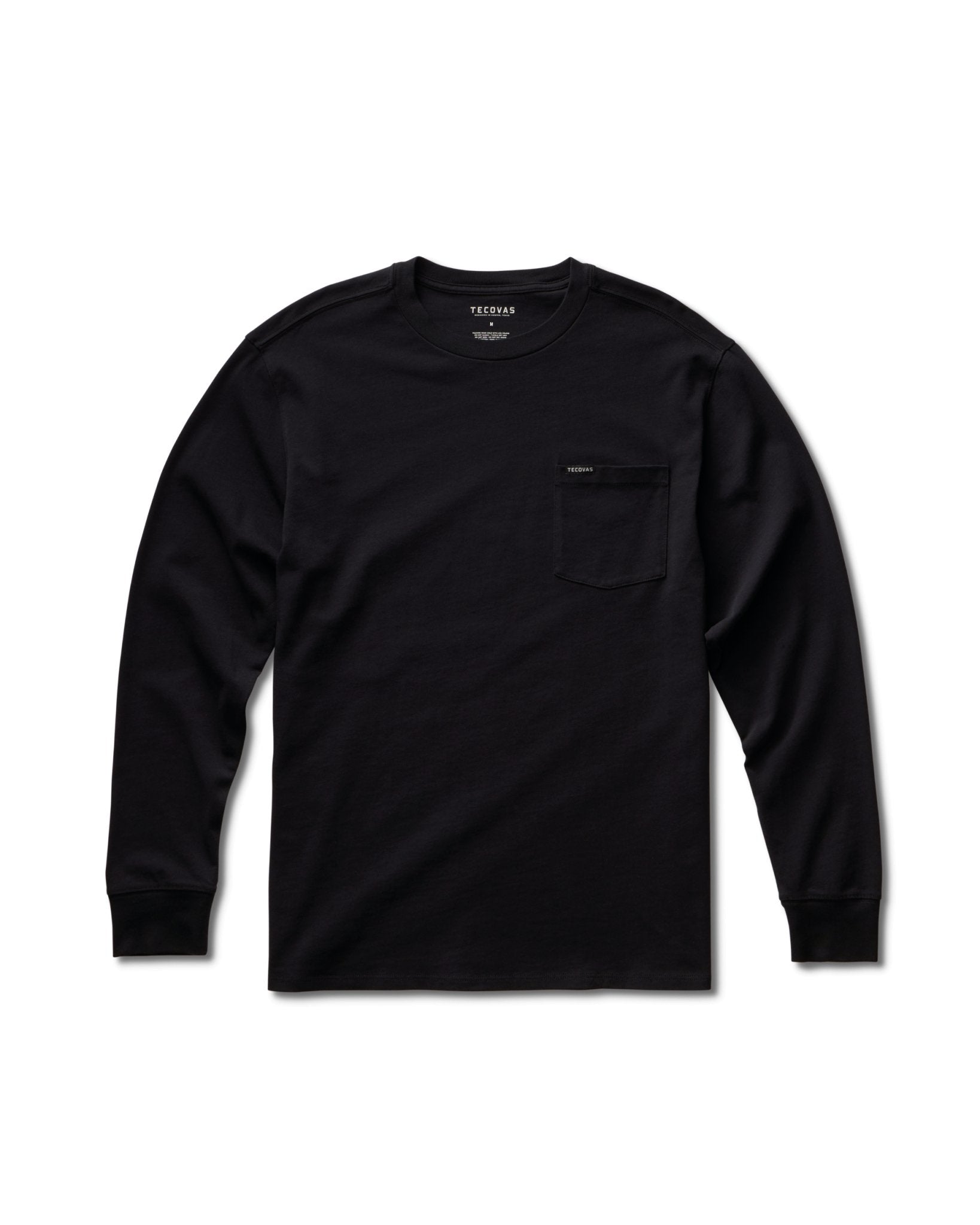 Tecovas Men's Long Sleeve Black Standard Issue Pocket T-Shirt - M40145BLK - S