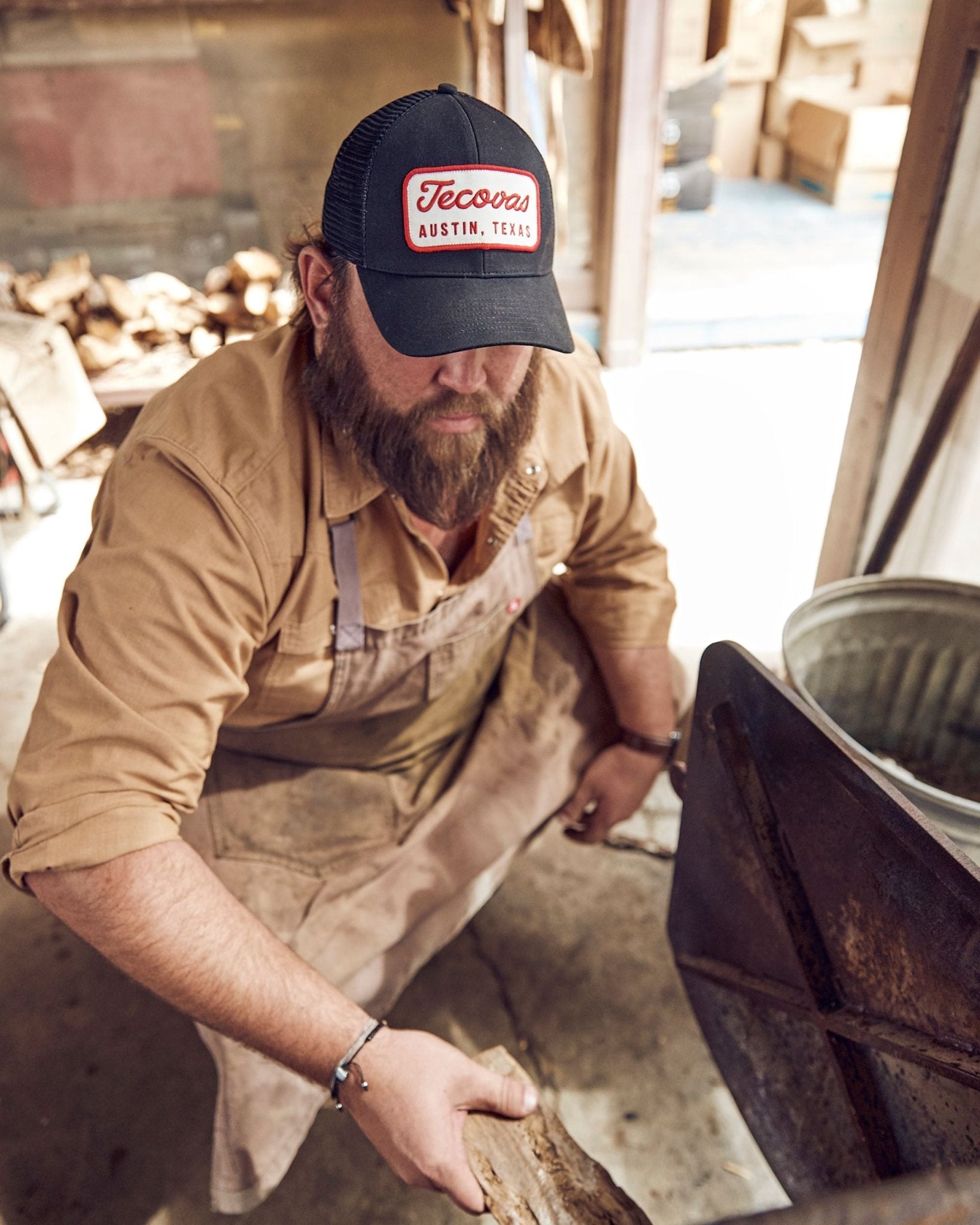 Tecovas Mechanic 6 - Panel Mid Pro Black Trucker Hat - U30375BLK