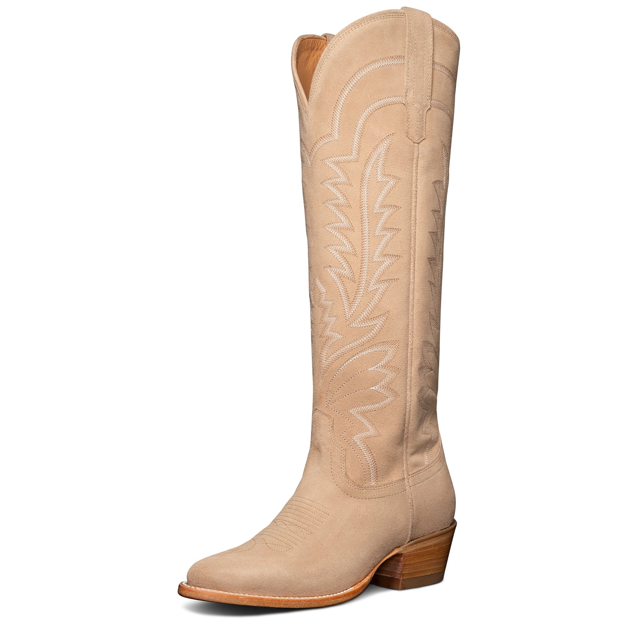 Tecovas Women's The Abby Driftwood Suede Boot - W20029DRW - 5B