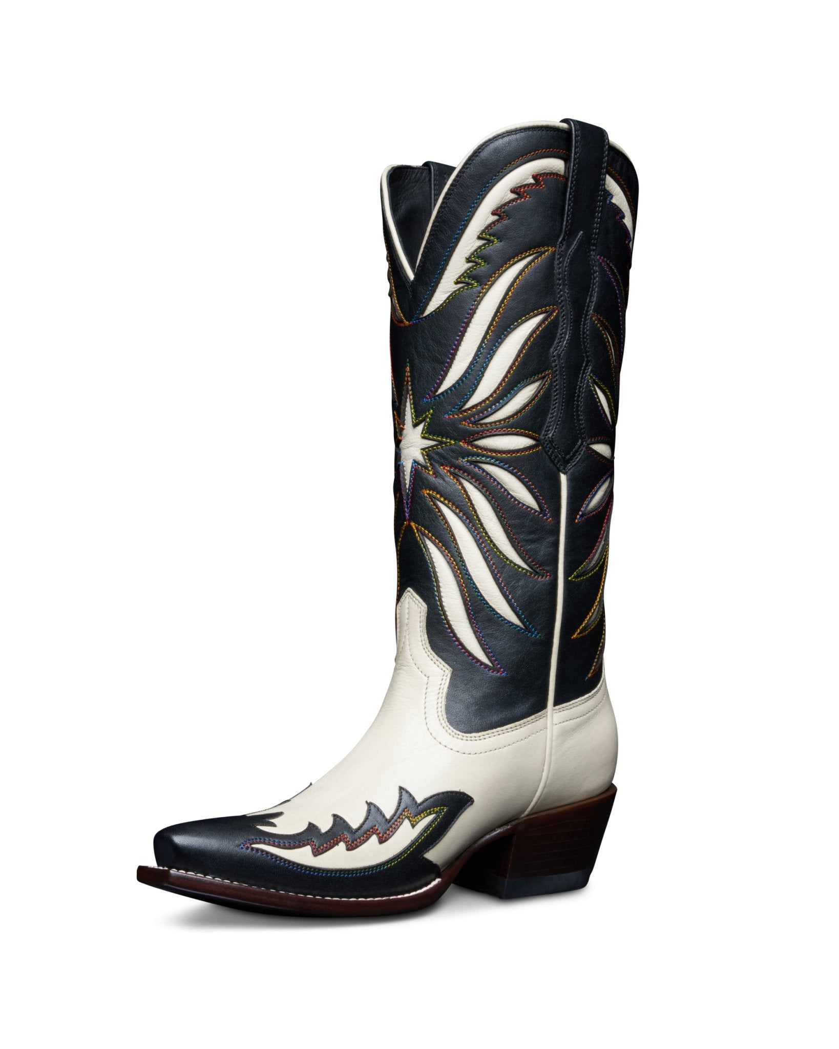 Tecovas Women's The Annie Star Midnight & Antique White Cowhide Boots - W20043MAW - 5B