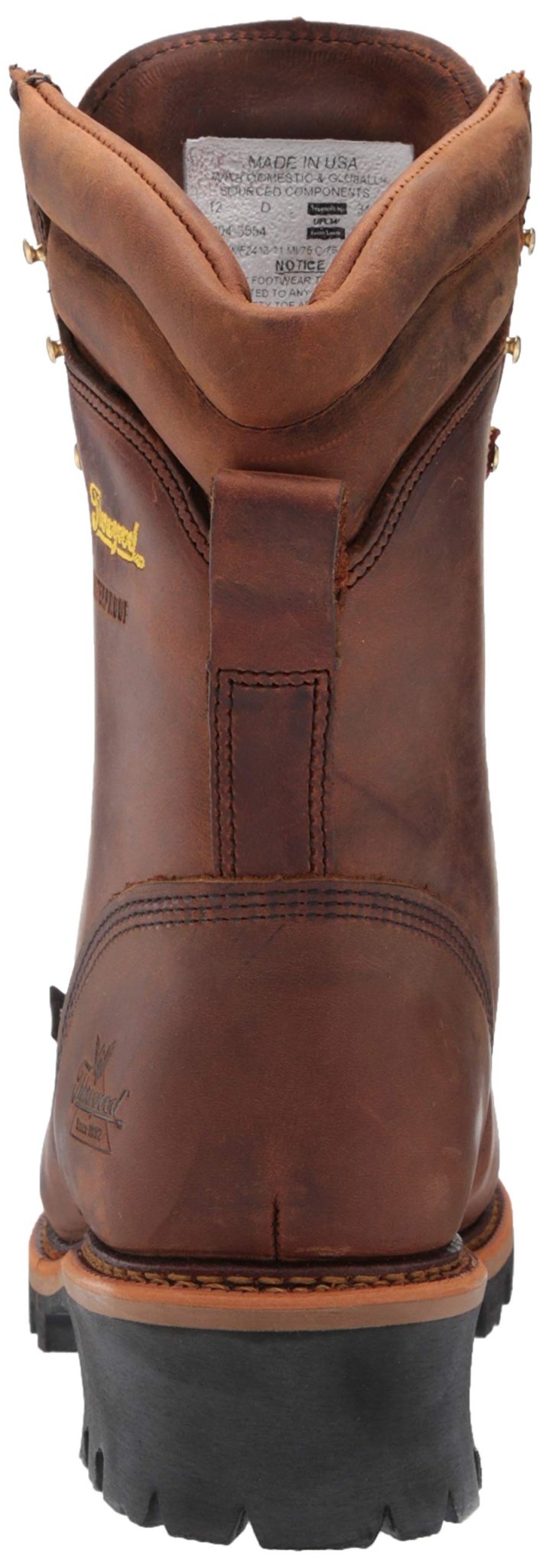 Thorogood Men's 9" Waterproof Logger Series Crazy Horse Round Insulated Steel Toe Work Boot - 804 - 3554 - 8D