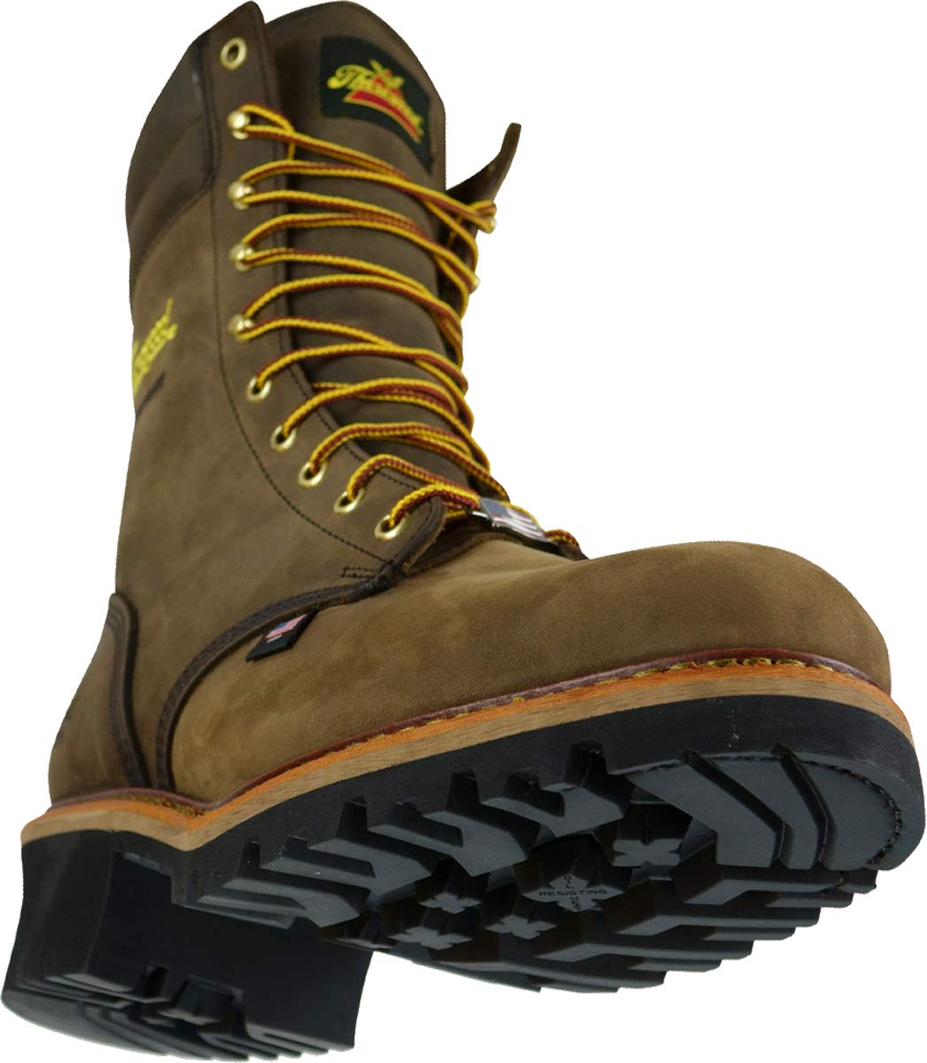 Thorogood Men's 9" Waterproof Logger Series Stud Horse Round Steel Toe Work Boot - 804 - 3555 - 8D