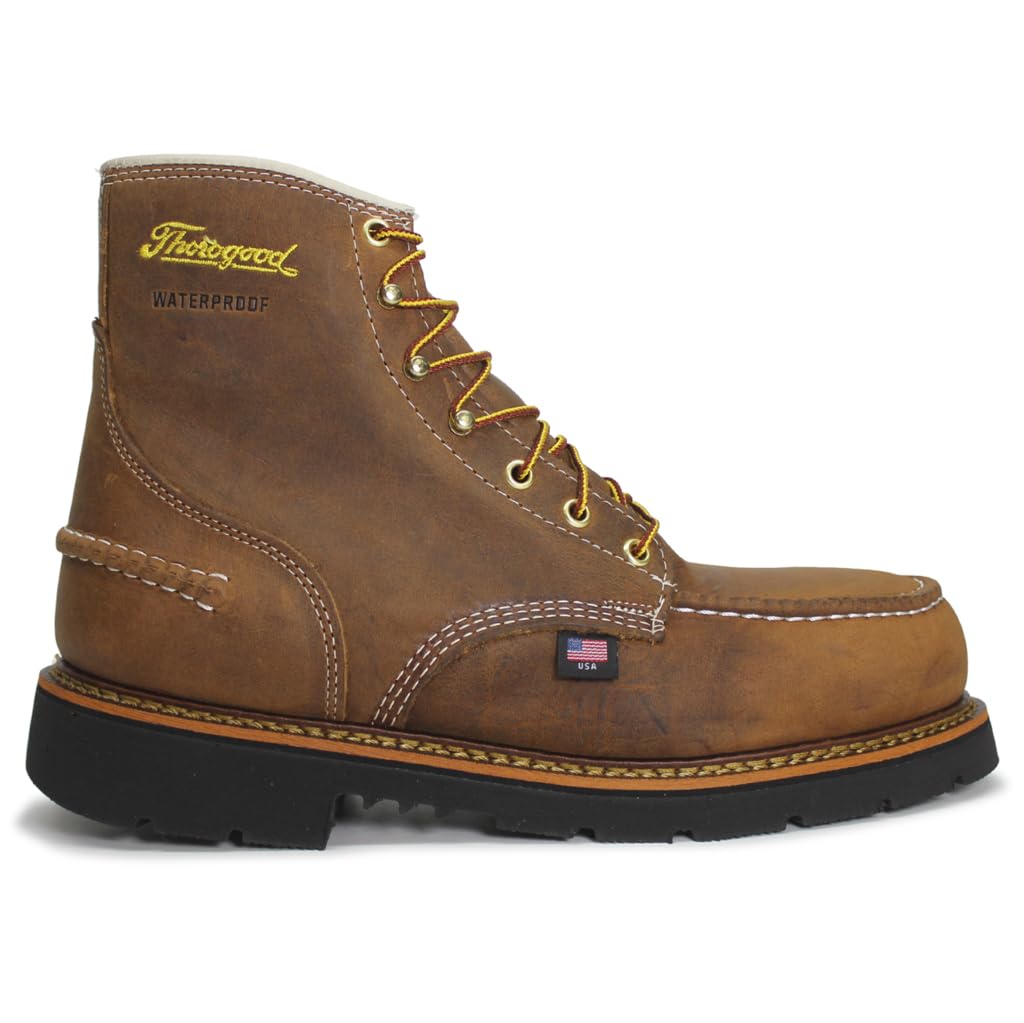 Thorogood Men's 6" Waterproof Briar Pitstop Moc Composite Safety Toe Work Boot - 804 - 3696 - 8D