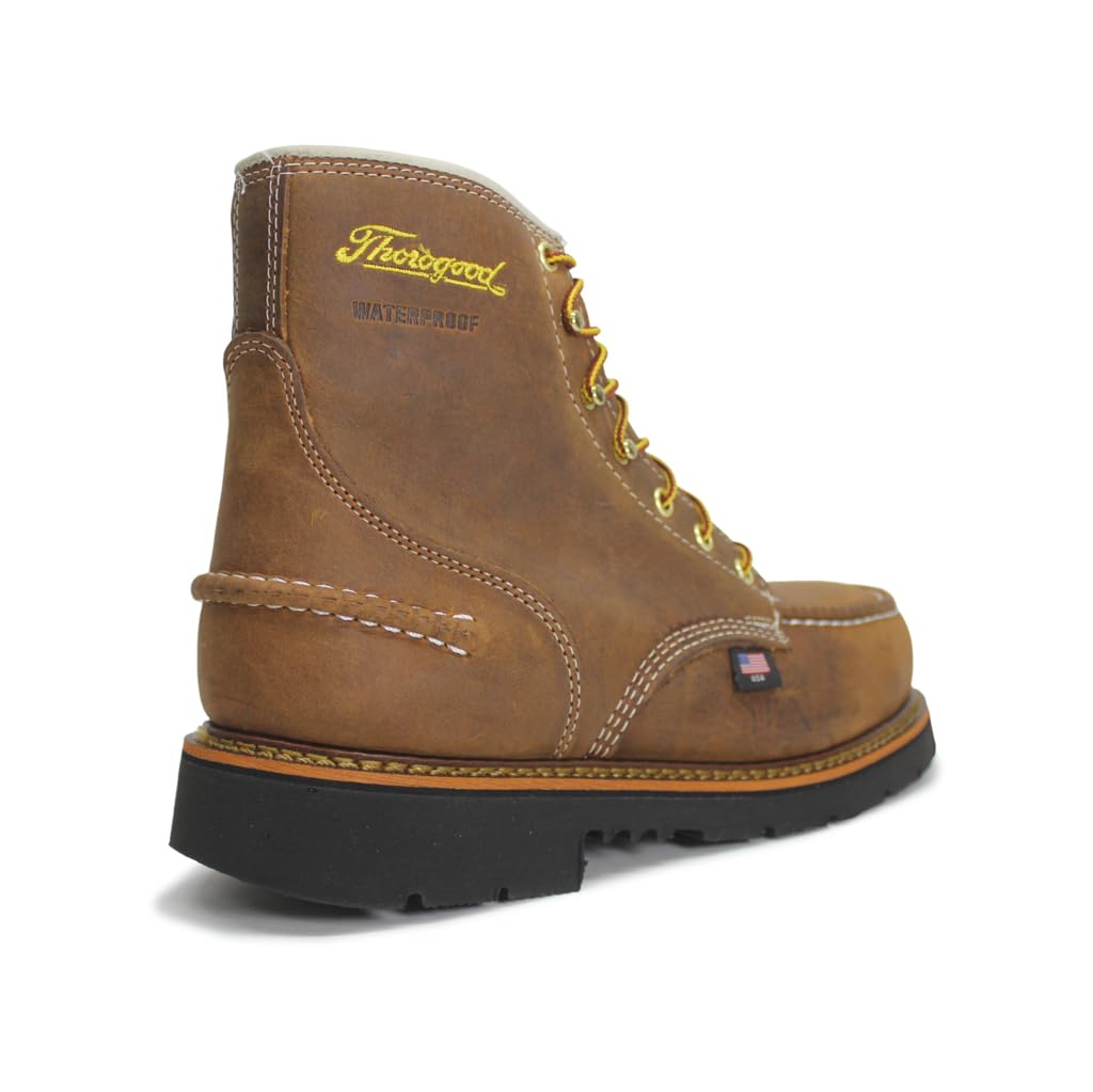 Thorogood Men's 6" Waterproof Briar Pitstop Moc Composite Safety Toe Work Boot - 804 - 3696 - 8D