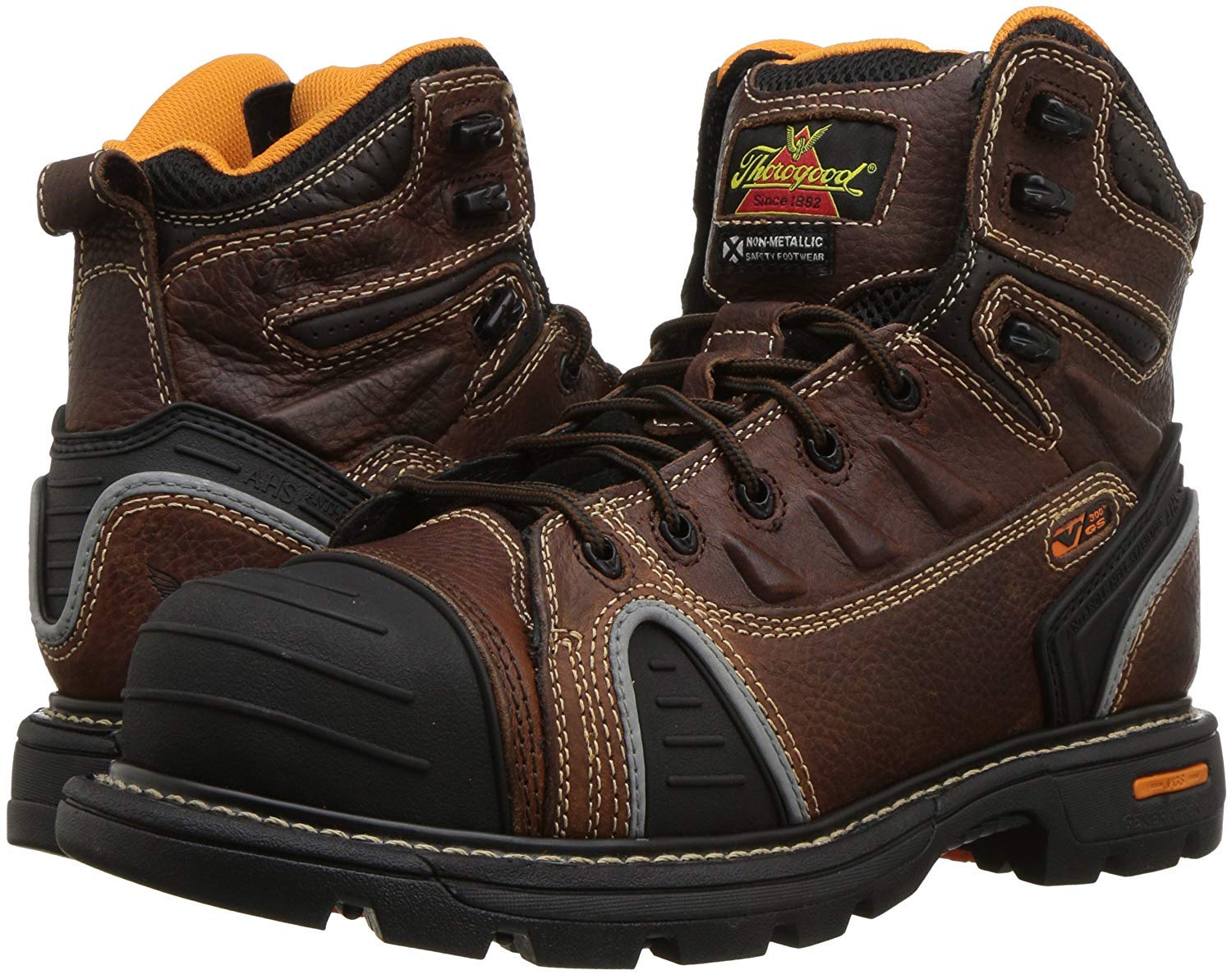 Thorogood Men's 6" GenFlex2 Series Brown Round Composite Safety Cap Toe Work Boot - 804 - 4445 - 7M