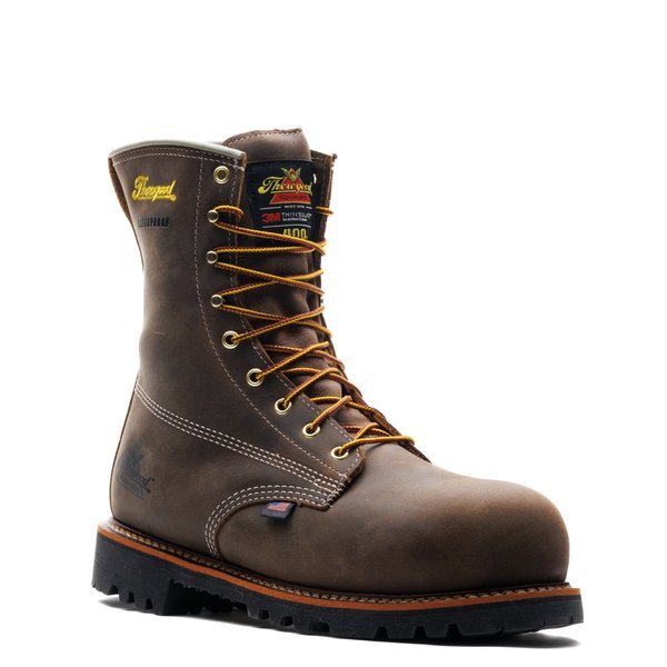 Thorogood Men's 8" Waterproof American Legacy Insulated Crazy Horse Round Nano Safety Toe Work Boot - 804 - 4520 - 7D