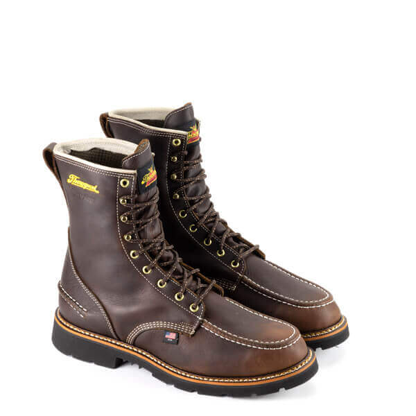 Thorogood Men's 8" Waterproof Flyway Briar Pitstop Moc Toe Work Boot - 814 - 4141 - 8D