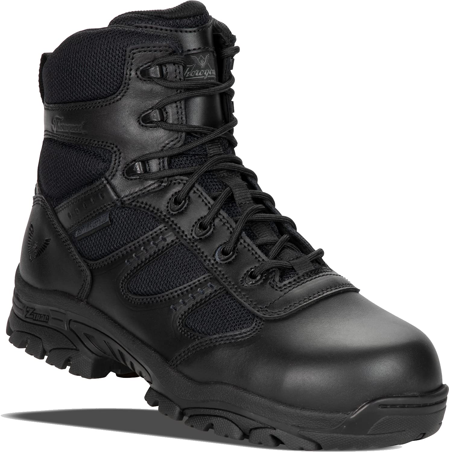 Thorogood Unisex 6" Deuce Series Waterproof Black Tactical Side Zip Round Toe Work Boot - 834 - 6218 - 4M