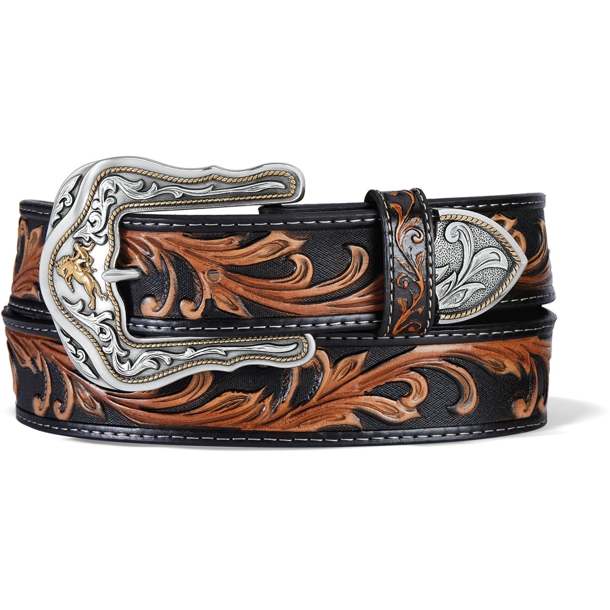 Tony Lama Men's Westerly Ride Beige Western Belt - C41519 - 32