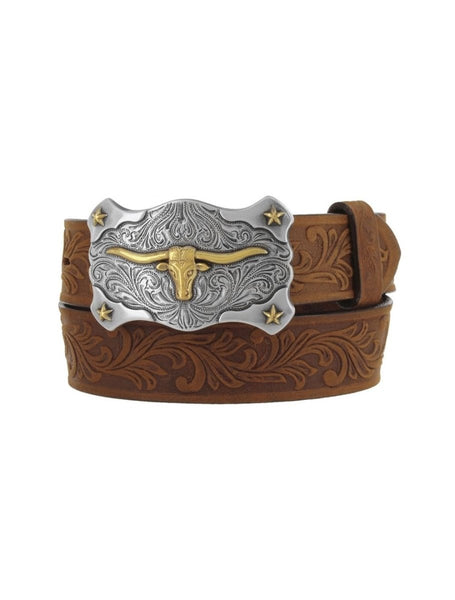 Tony Lama Boys Little Texas Aged Bark Western Belt - Boots Etc