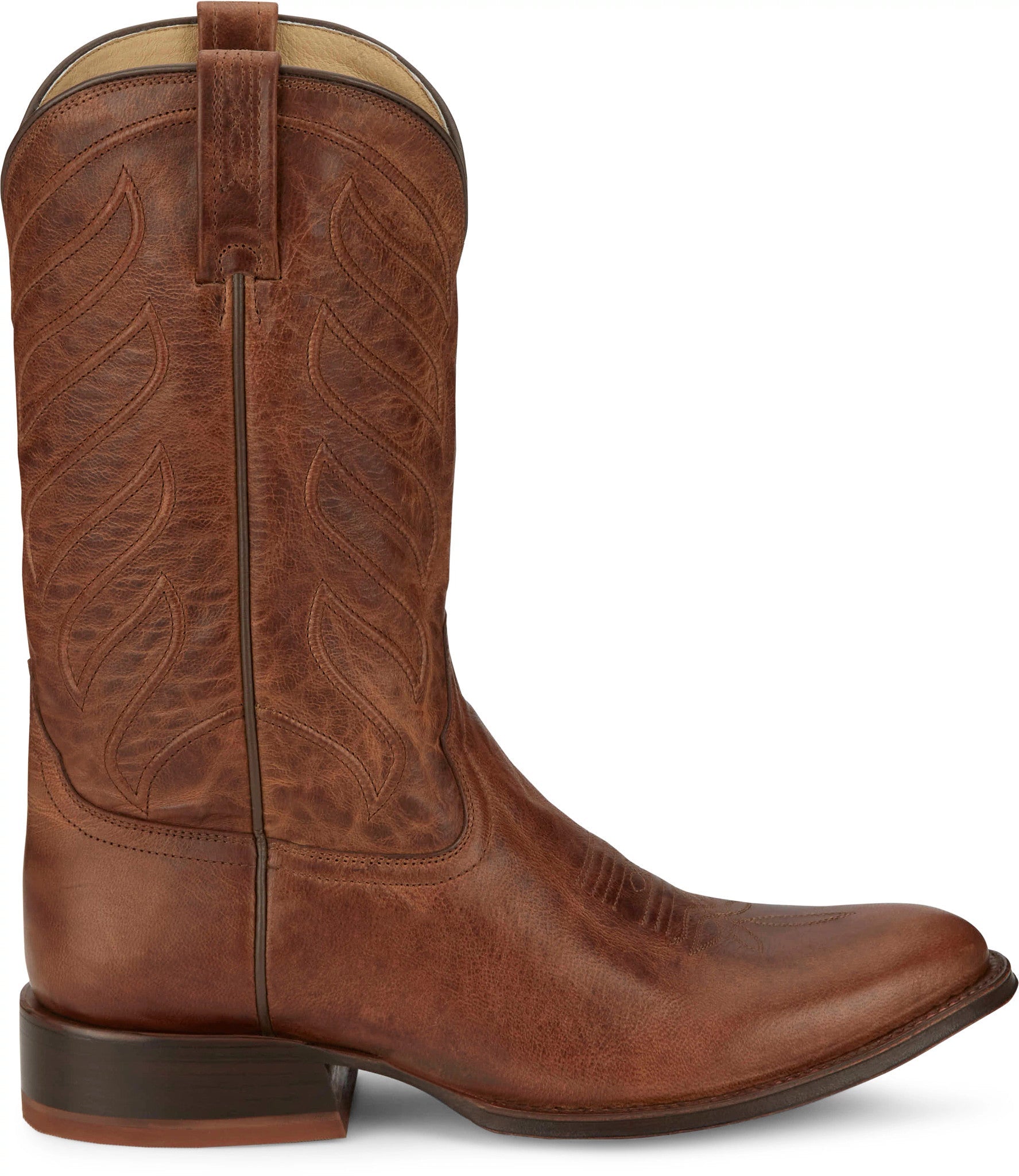 Tony Lama Men's 12" Cognac Lenado Round Toe Western Boots - DR3038 - 8D