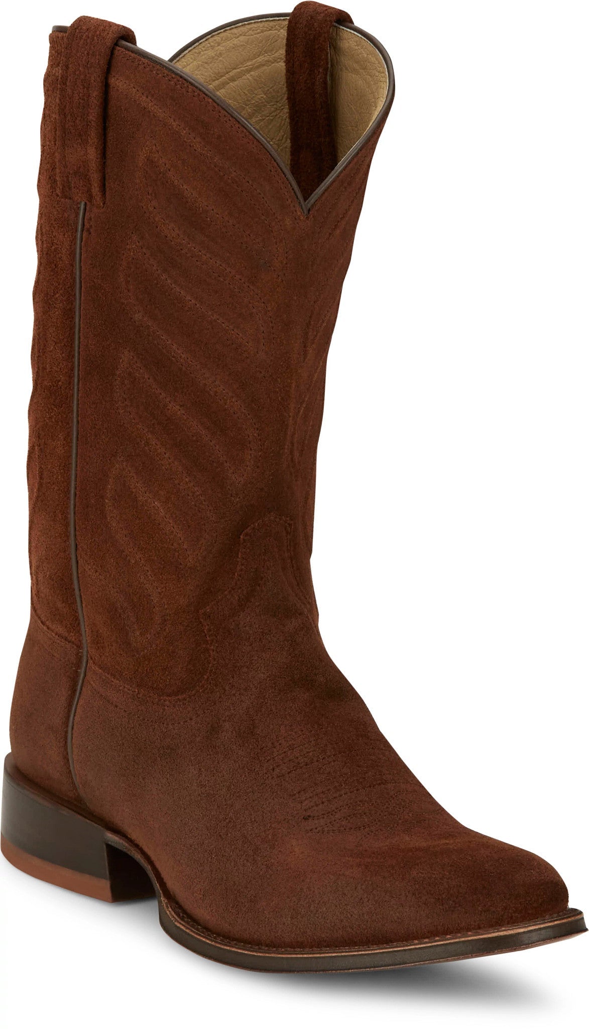 Tony Lama Men's Amado 12" Cognac Suede Round Toe Western Boot - DR3040 - 8D