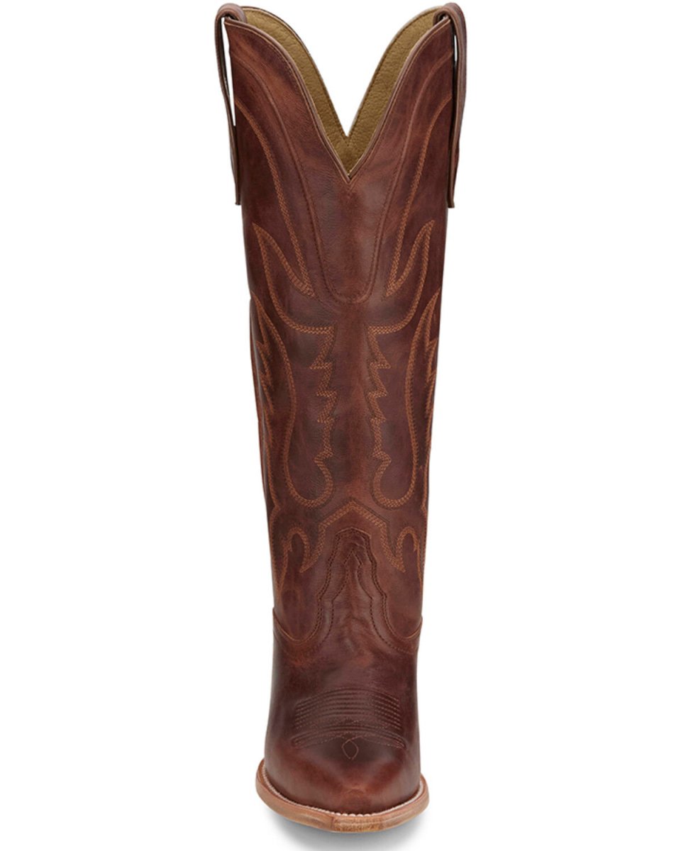 Tony Lama Women's Derby Jess Tall Western Boots - Snip Toe - DR4251 - 6B
